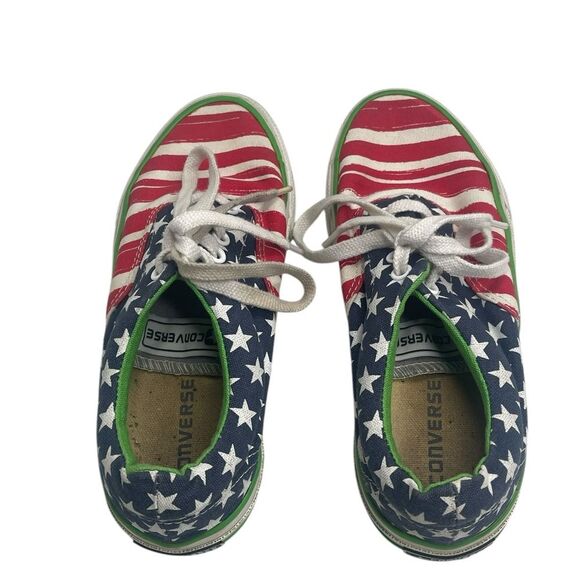 Made In USA Converse All Star American Flag Low Tops Men 5.5 Women 7.5 Sneakers - Picture 12 of 13